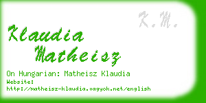 klaudia matheisz business card